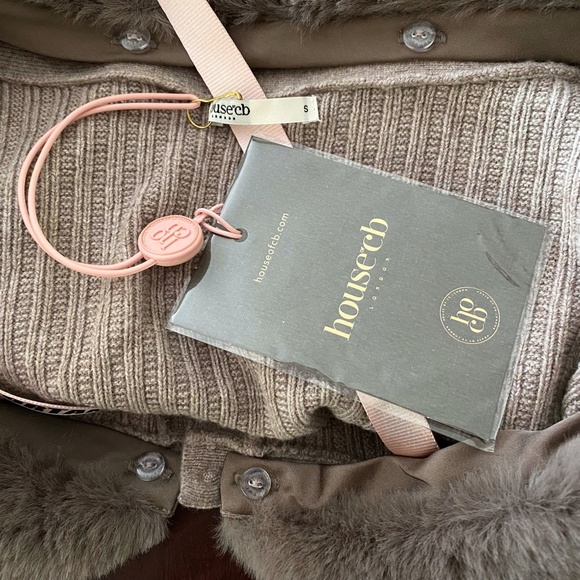 NEW House of CB Dahlia Cardigan Beige / Camel Small - Picture 14 of 15